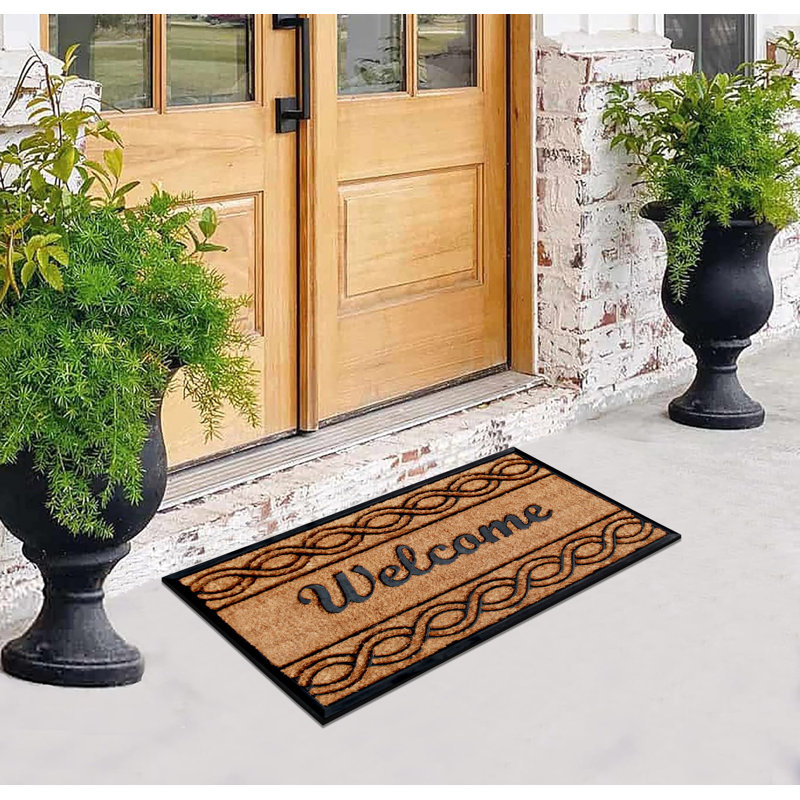 Paillasson en caoutchouc et fibre de coco 24 po x 39 po