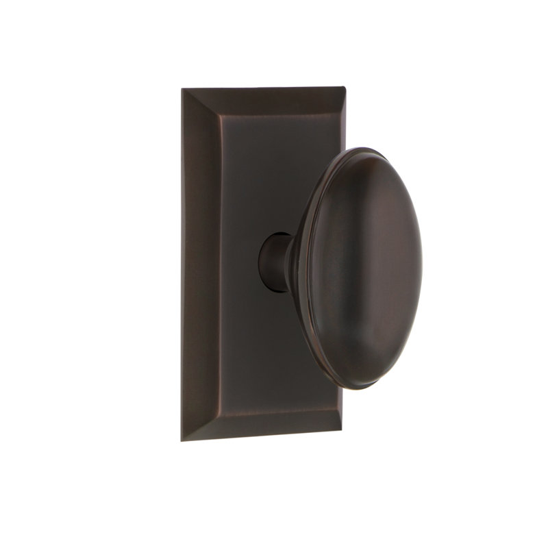 Studio Plate with Homestead Door Knob, Timeless Bronze