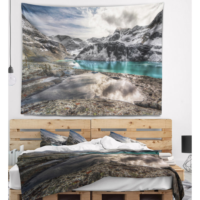 Paysage avec ruisseau Mountain, H 32 po x l 39 po