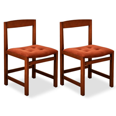 Ensemble de chaises à dossier orange en échelle (ensemble de 2)