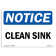 SignMission Clean Sink Sign | Wayfair