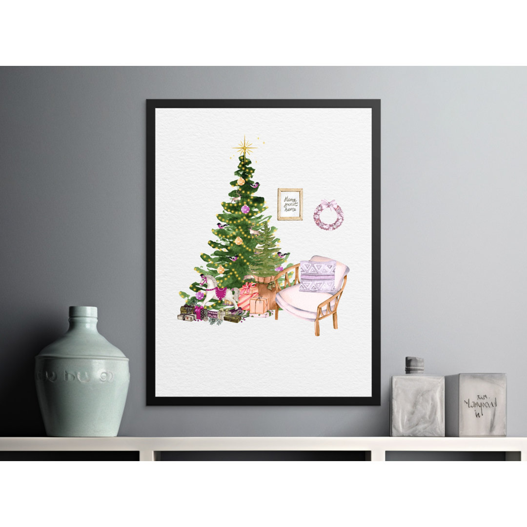 Pink Christmas Matte Poster