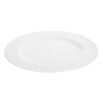 Juarez Large Embossed White Plate