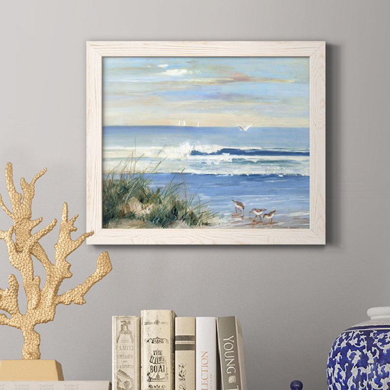 Beach Combers - Reproduction d'art sur papier encadrée, H 24 po x l 18 po x P 1,5 po, Blanc