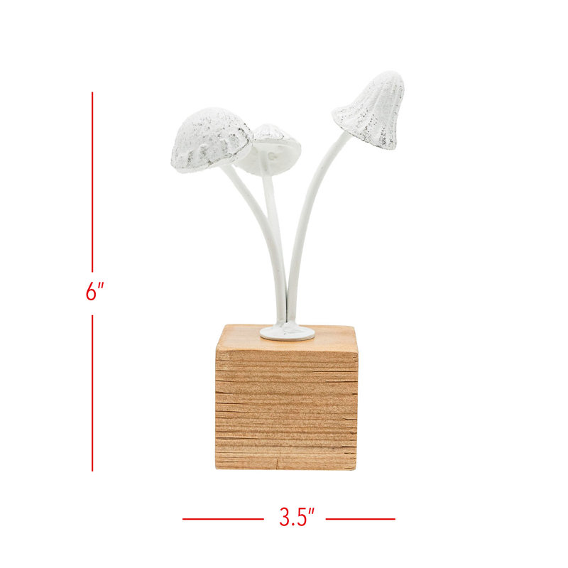 Fonte blanche et bois August Grove®