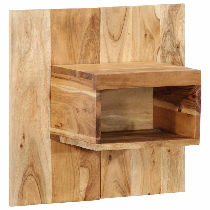 50cm W Solid Wood Bedside Table, Natural