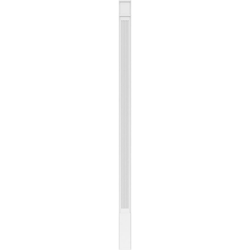 Pilastre cannelé en PVC (la paire), 120 po, 6", Base et chapiteau décoratifs