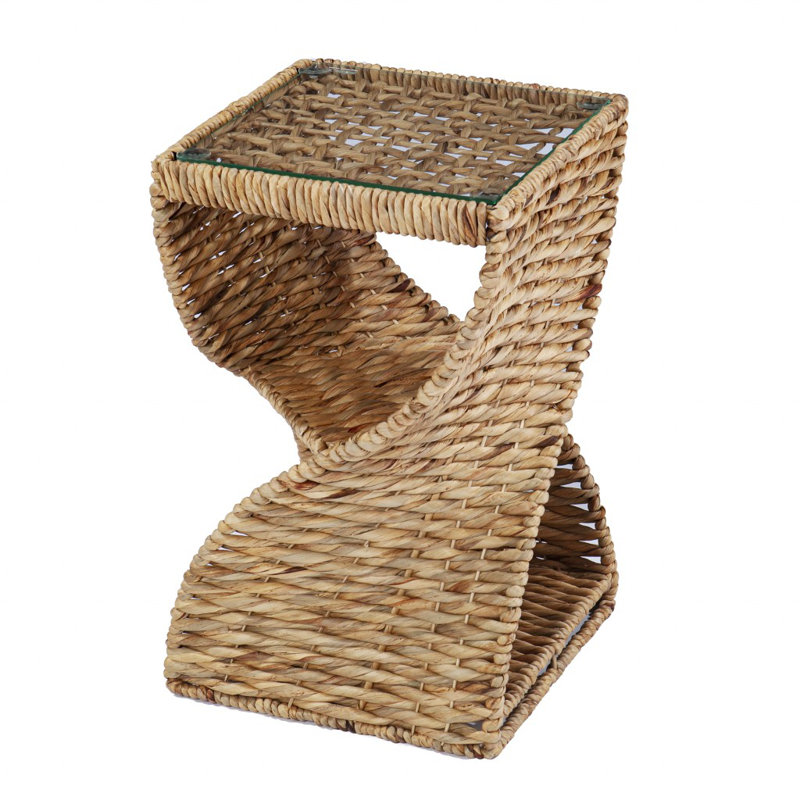Engure Glass Tray Top End Table
