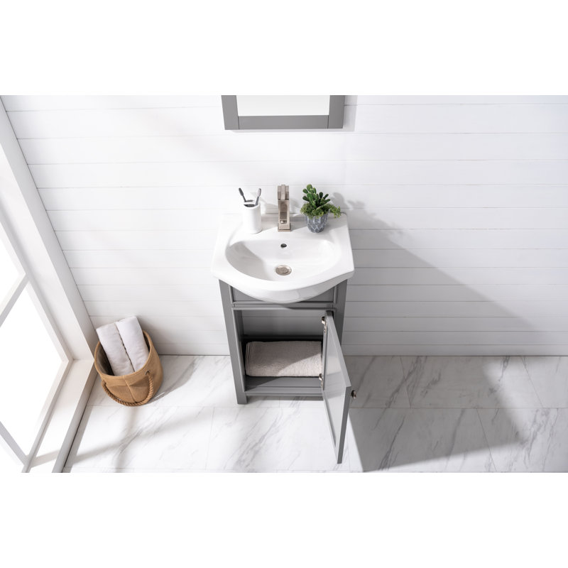 Ensemble de meuble-lavabo simple 20 po Orsstown, gris