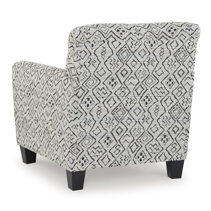 Fauteuil d'appoint Harmaning, Noir / tissu crème
