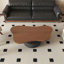 Table basse 47,24 "Mid-Century Cloud avec 2 tiroirs et rangement multicouche