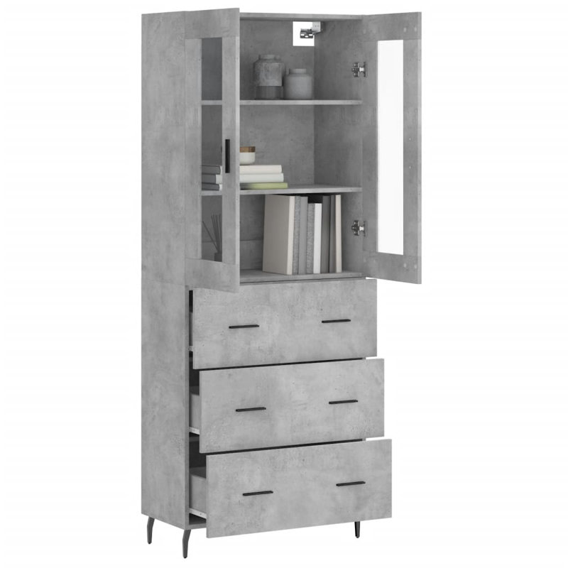 Ingulu 69.5cm Sideboard, Concrete Grey