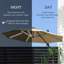 Cailee 298cm Lighted Cantilever Parasol