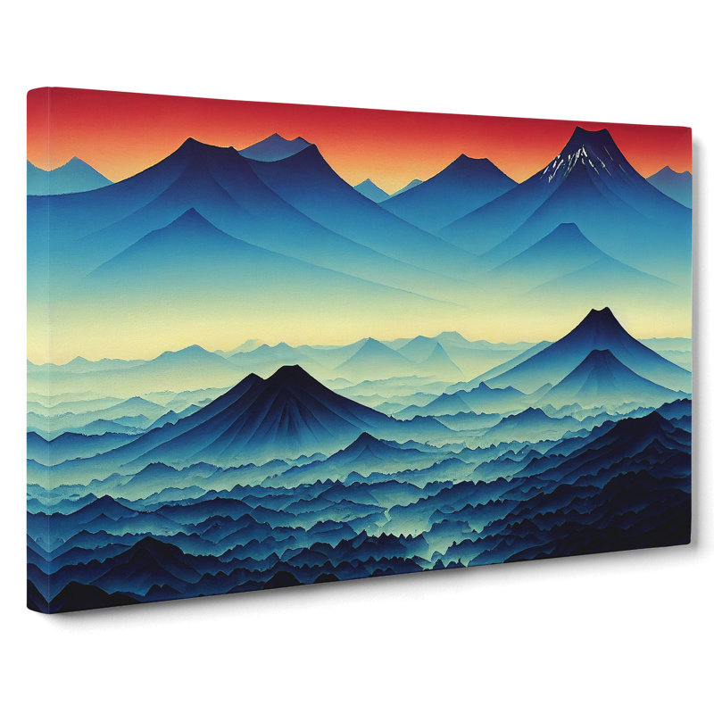 Sunset Japanese Mountain Vol.2 - Wrapped Canvas