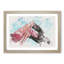 View Of The Golden Gate Bridge In San Francisco Watercolour - Framed Print-56882343-56882344