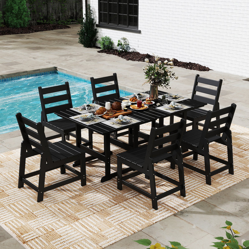 8-Piece-Outdoor-Table-And-Chairs, Black