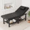 Table de massage professionnelle 75 po, table pliante en similicuir confortable, lit de massage avec dossier réglable et coussin de tête