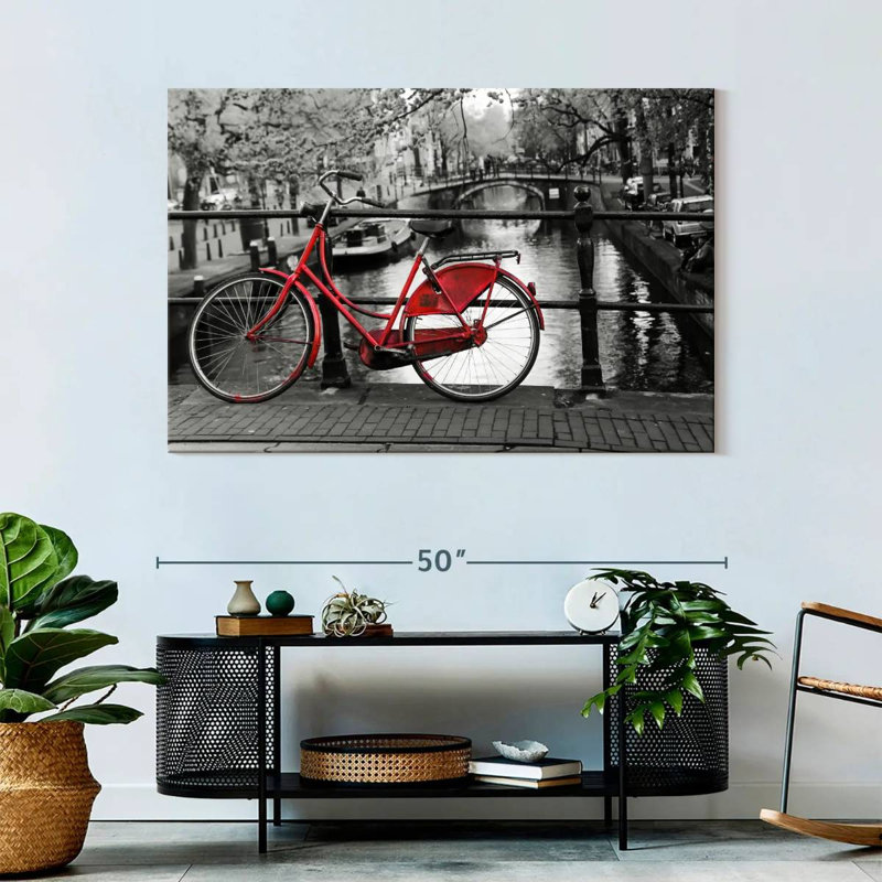 Mehar Red Amsterdam Bicycle, 32" H x 48" W