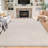 6'x8' Brown Geometric Jacquard Rectangle Area Rug, Non-Slip Latex Back, Machine Washable Indoor Rug for Living Room Bedroom-559933965