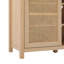 Buffet 58 po à 2 portes avec panneaux en rotin arqué-91906256