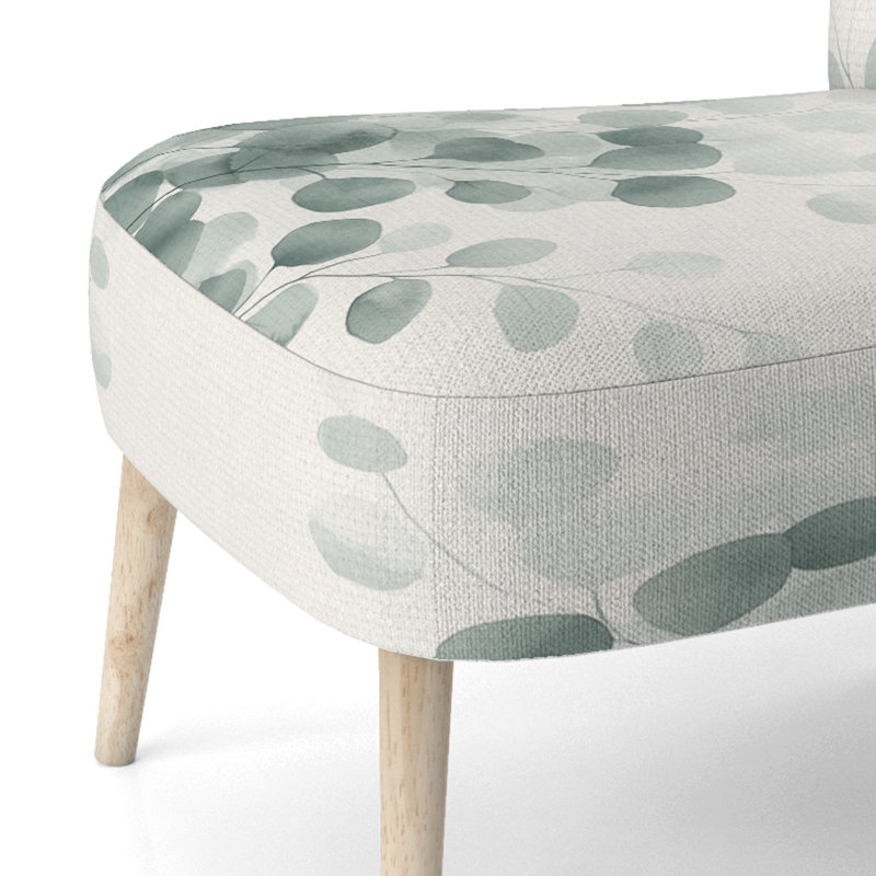 Chaise rembourrée Leaves - Minimal Leaves Beauty, Side Chair Armless