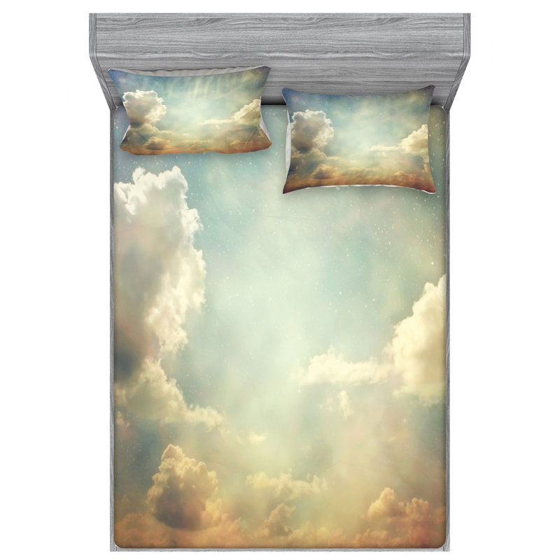 Microfiber Sheet Set, Queen Sheet Set with Fitted Sheet