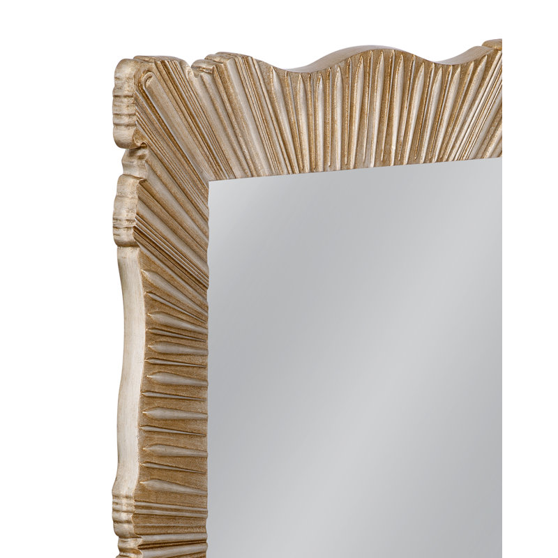 Cantrip Wall Mirror with Silver & Muted Gold Frame – Regal Modern Elegance