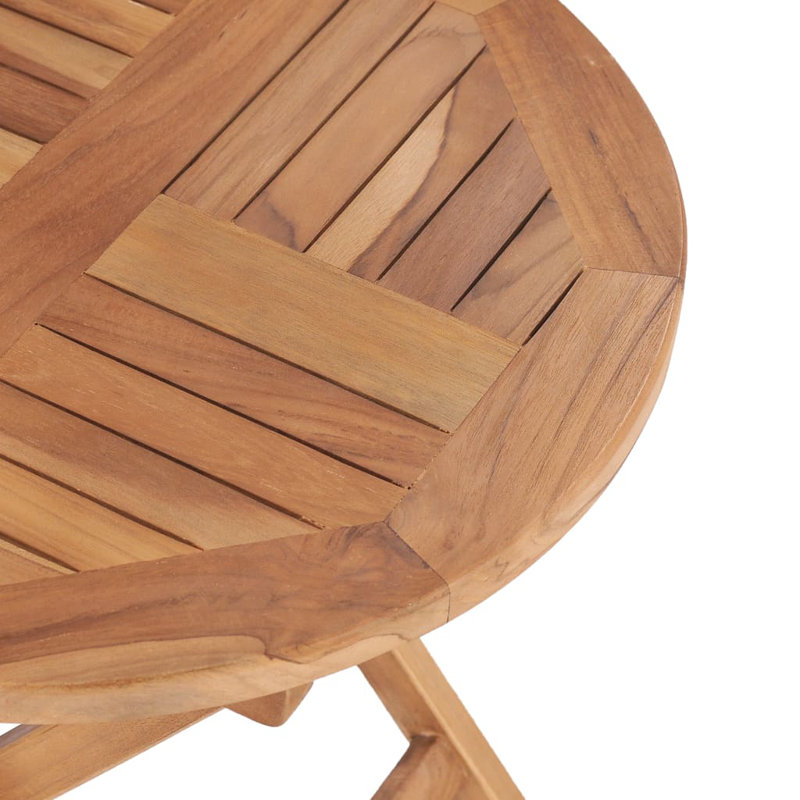 Binford Foldable Wooden Coffee Table, Round
