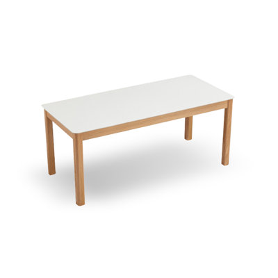 Blanc / pierre rectangulaire Burlywood + table de salle à manger papillon en bois massif