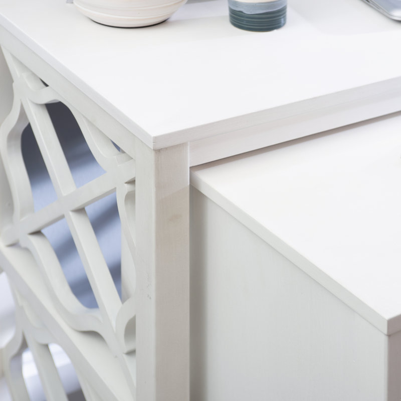 Eugene Emma 36" Nesting Rolling Desk with Upholstered Stool
