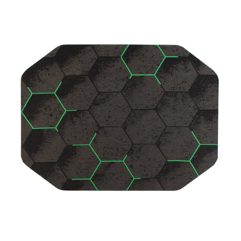 Tapis de chaise de jeu Kaleidoscope, Vert