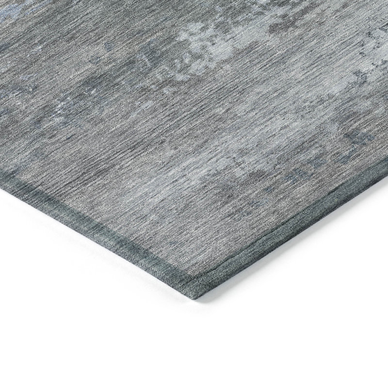 Xhevrie Abstract Indoor / Outdoor Rug, Rectangle 1'8" x 2'6"