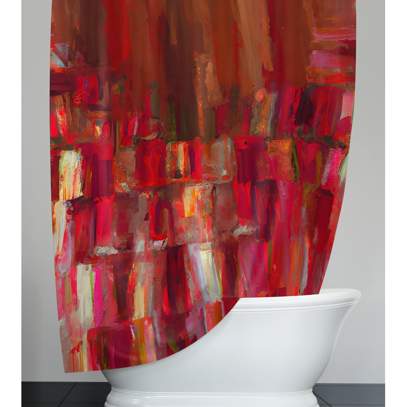Thu Abstract Shower Curtain, 72" H x 70" W