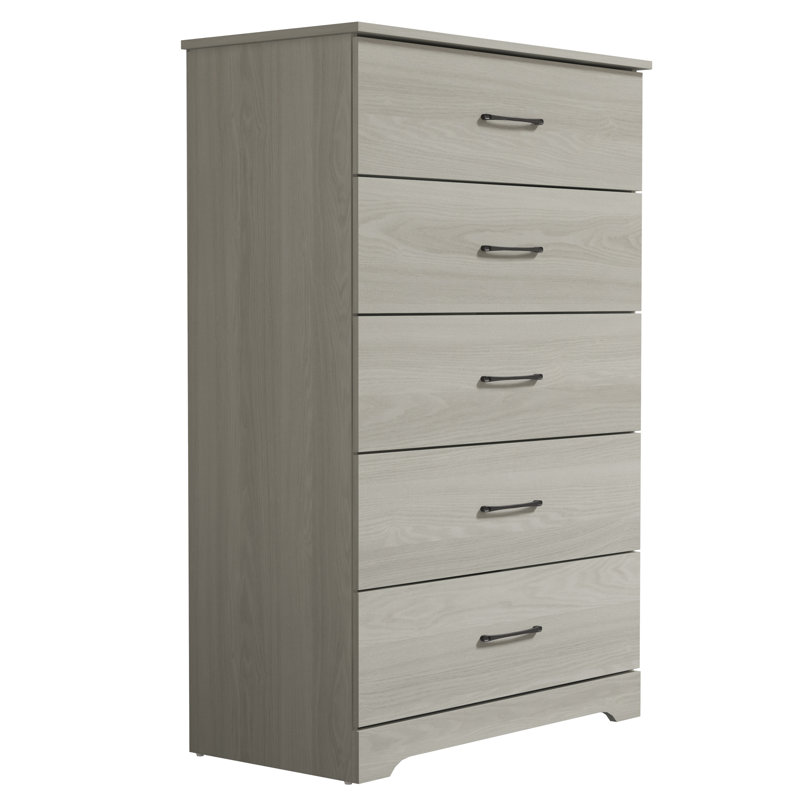 Commode 5 tiroirs Arkia, Gris