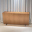 Console en bois naturel à motif de treillis triangulaire-544006639