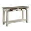 Table de canapé avec 2 tiroirs et tablette inférieure, console, table de couloir