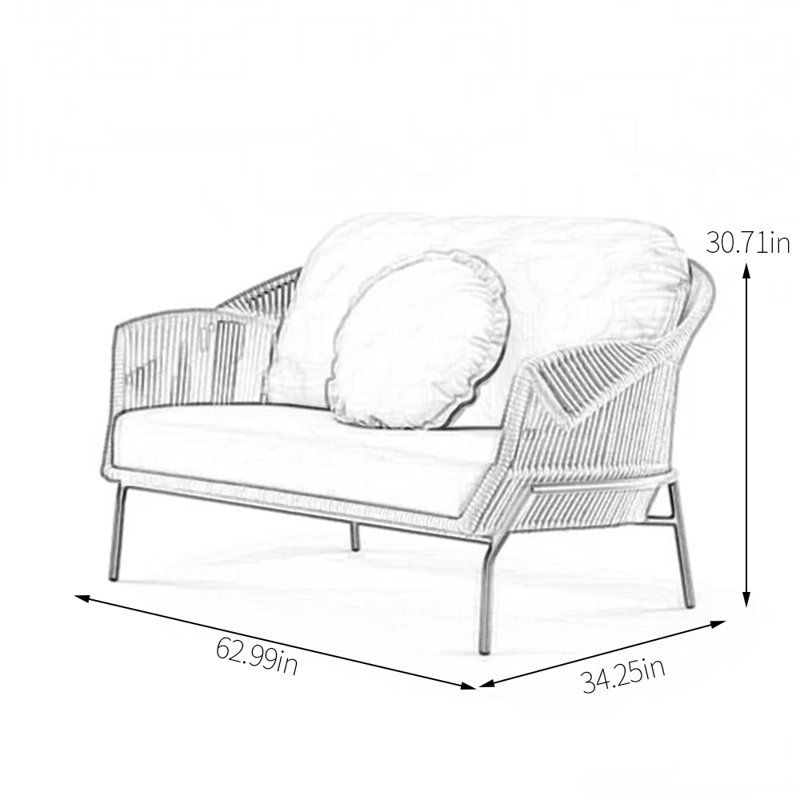 Brubacher 62.99'' Wide Rectangle Loveseat with Cushions
