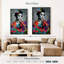 Portrait de femme grunge sur toile-1390582152