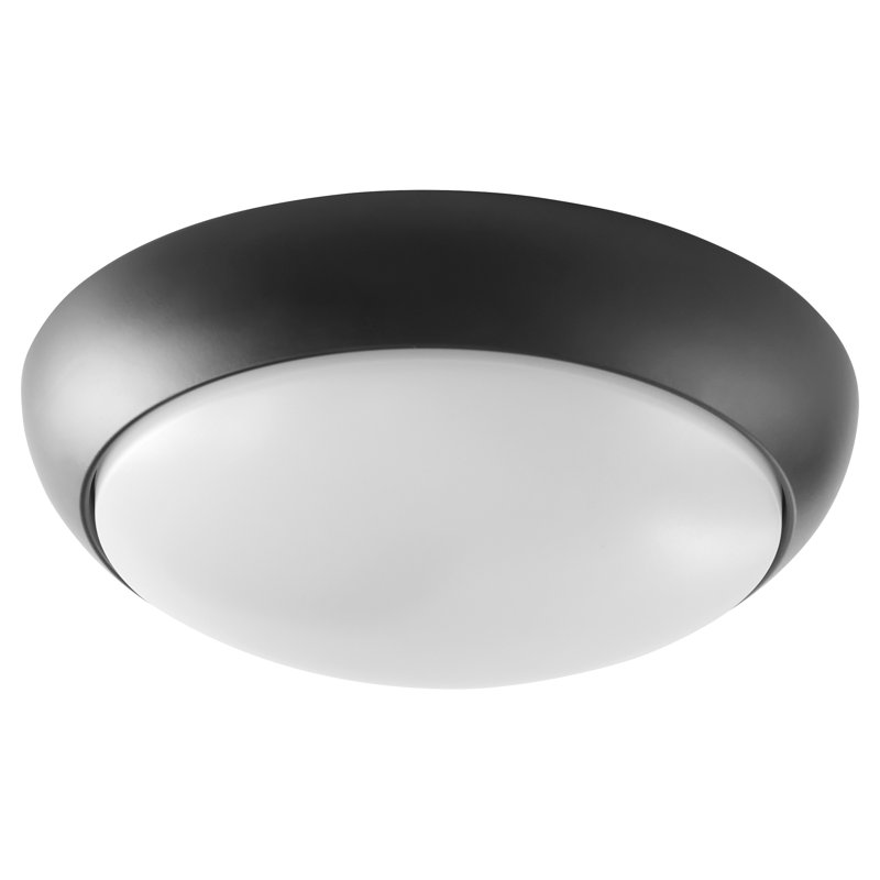 10'' 1 - Light LED Bowl Ceiling Fan Light Kit, Black