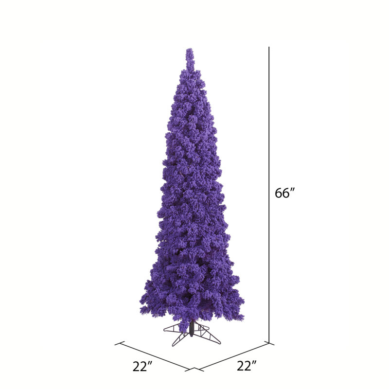 Sapin de Noël artificiel mauve, Sans éclairage, 5.5'