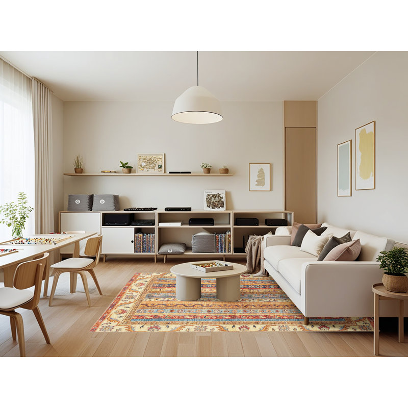 Abstract Indoor Rug, Rectangle 7' x 9'