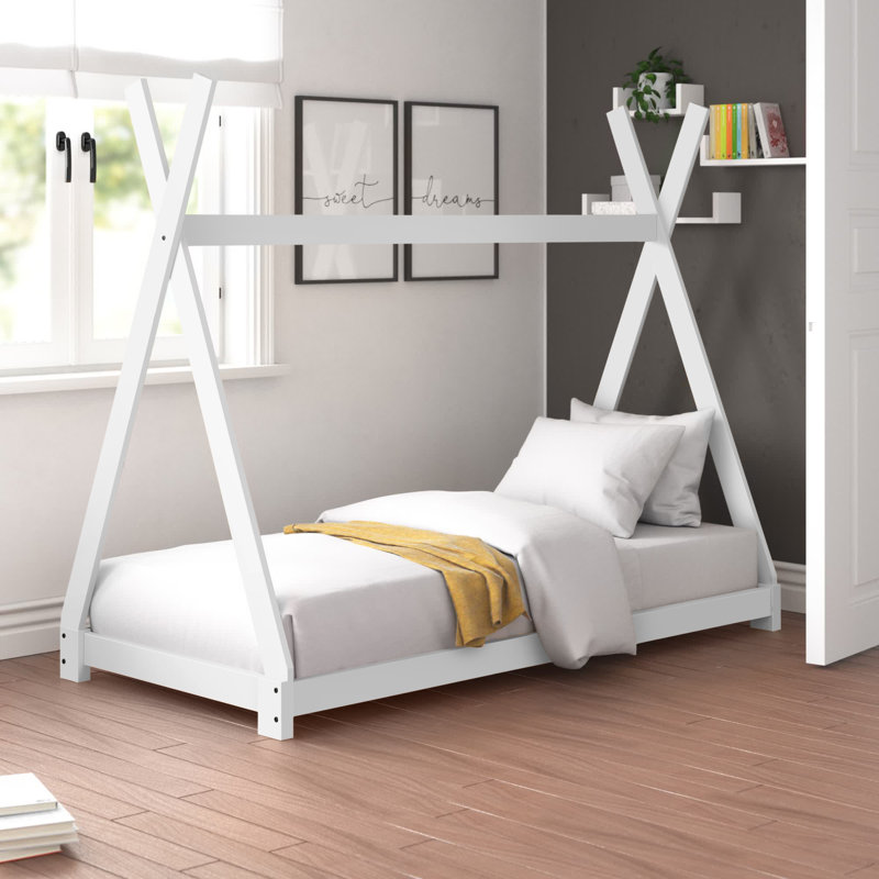 Harriett Single (3') House Beds, 12cm Memory Foam, White