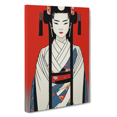 Awesome Geisha - Wrapped Canvas