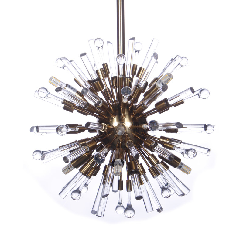 Luminaire suspendu spoutnik 6 lumières Laurel, Bronze brillant