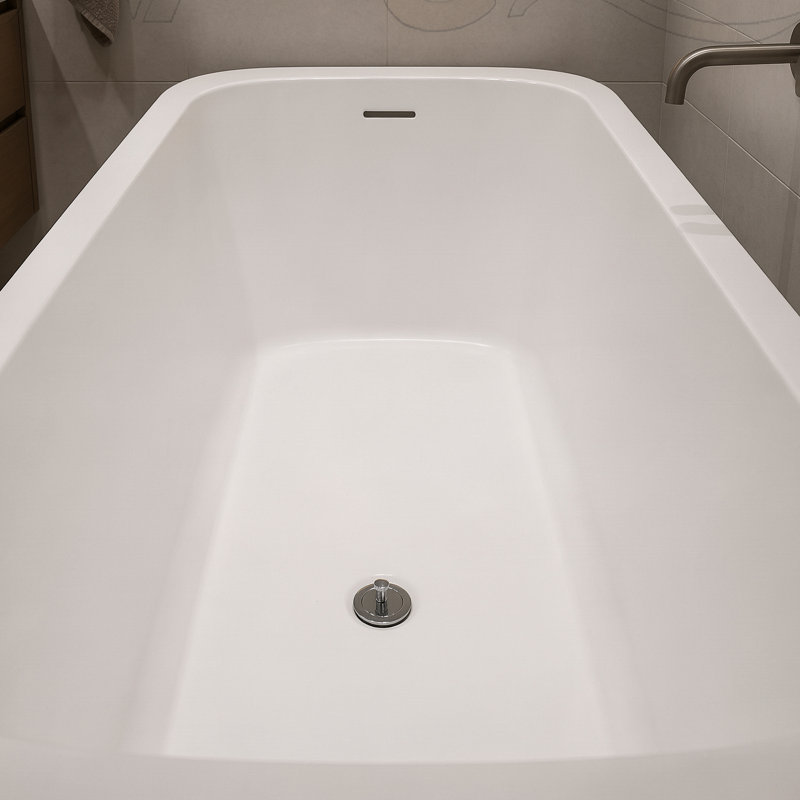 SUPPLYGIANT Bouchon de drain de baignoire relevable et tournant, patin de baignoire intérieur 5/16 ou 3/8, ensemble de drain de baignoire, finition chrome poli