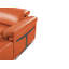 Canapé modulaire en cuir italien 4 pièces Camel faisant face à la gauche avec 1 fauteuil inclinable électrique et appuis-tête réglables Camel-2036996779