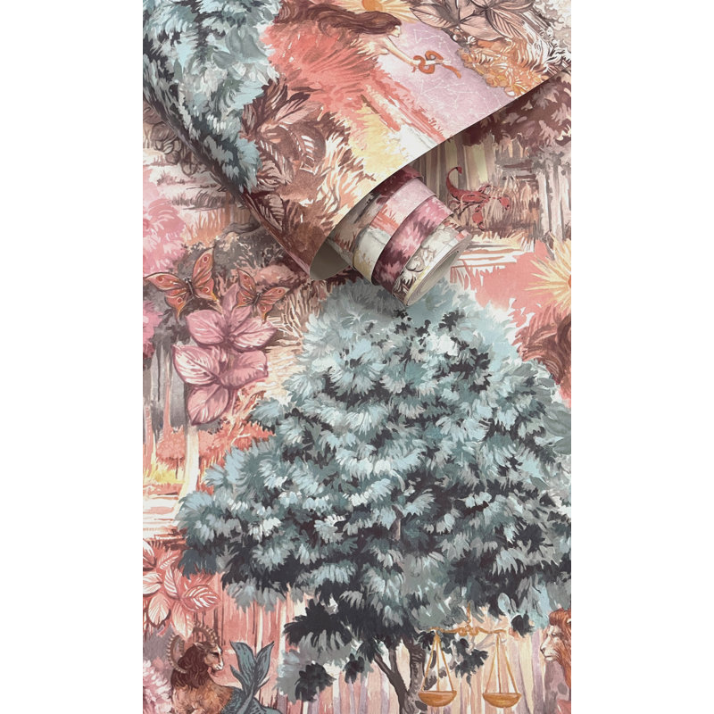 Rouleau de papier peint L 33 pi x l 21 po, Rose