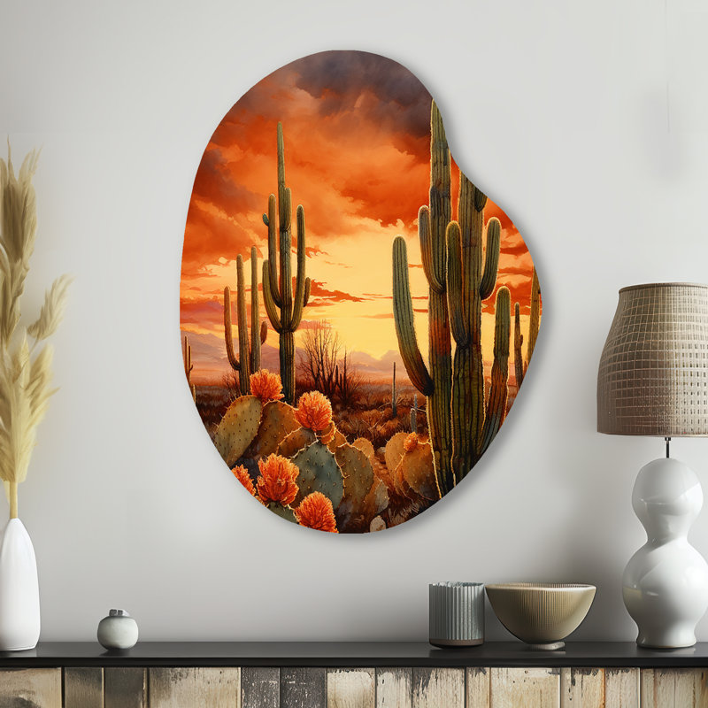 Décoration murale irrégulière Breccan - Cactus, H 38 po x l 28 po x P 1 po
