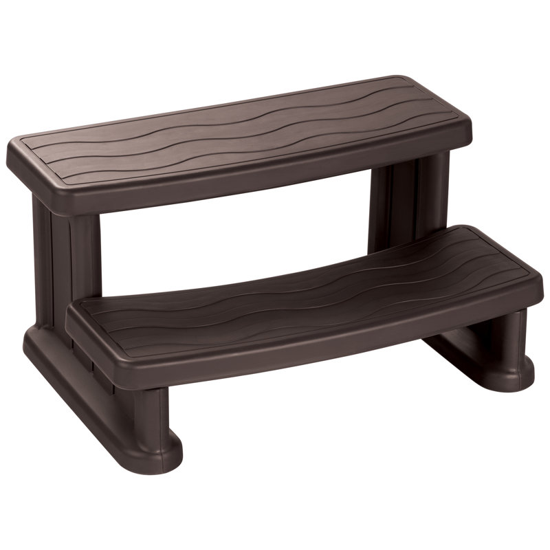 Espresso 2-Step Plastic Spa Step for Hot Tubs