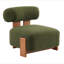 Méridienne moderne de 27,25 po avec structure en bois massif et dossier roulé, revêtement Boucle doux et durable, idéale pour le salon, la chambre à coucher ou le bureau-243622992